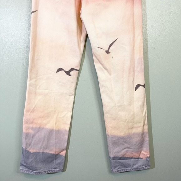 BDG Women's 100% Cotton Sunset Seagull Ombre High Waisted Cowboy Jeans Size 24 - Picture 8 of 11